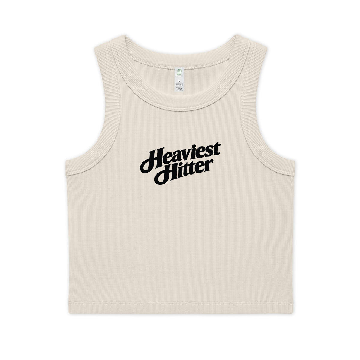 Heaviest Hitter Crop Tank — Women's Organic Ribbed Tank Top