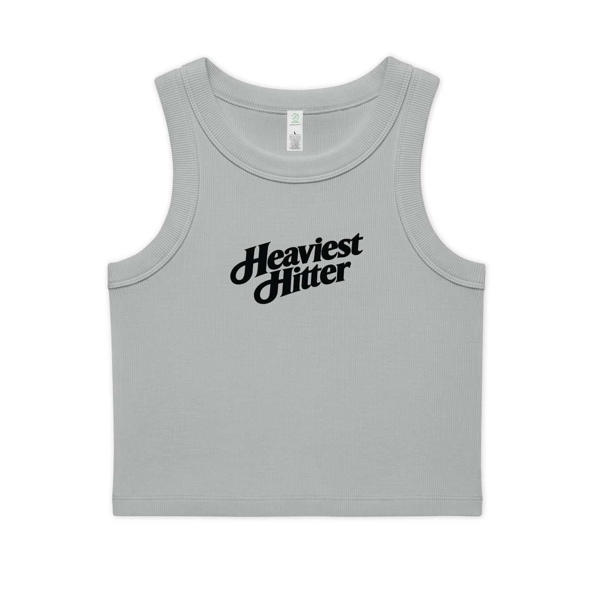 Heaviest Hitter Crop Tank — Women's Organic Ribbed Tank Top