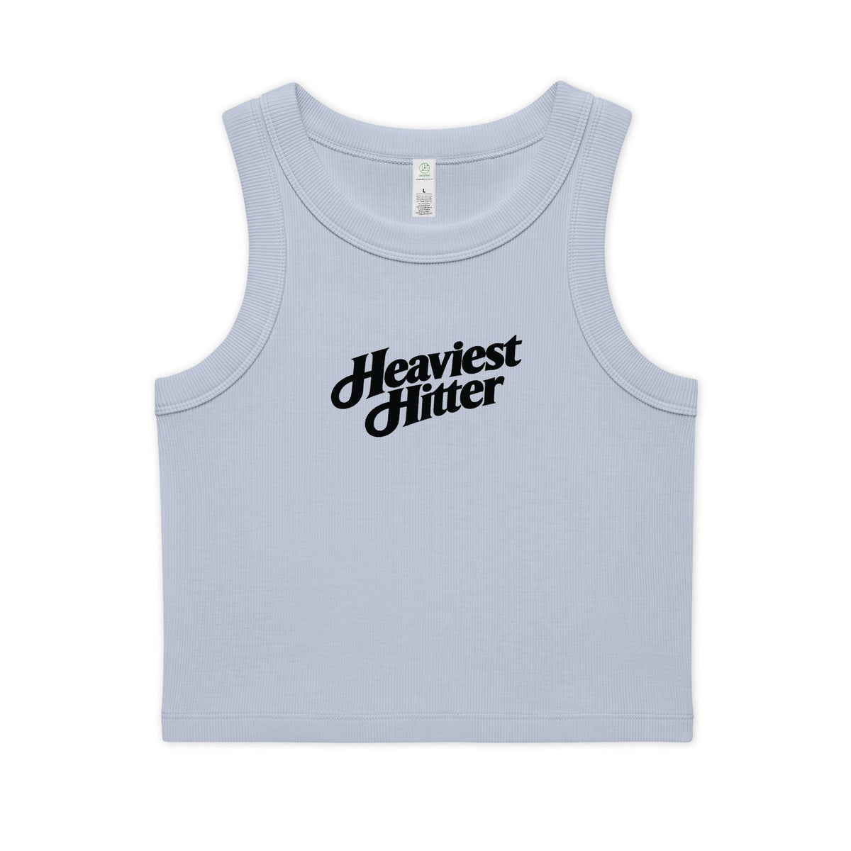 Heaviest Hitter Crop Tank — Women's Organic Ribbed Tank Top