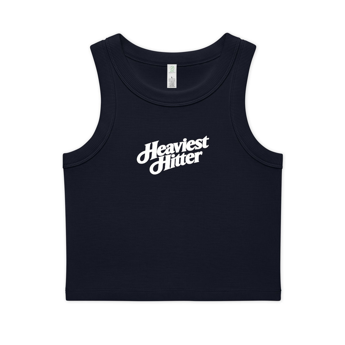 Heaviest Hitter Crop Tank — Women's Organic Ribbed Tank Top