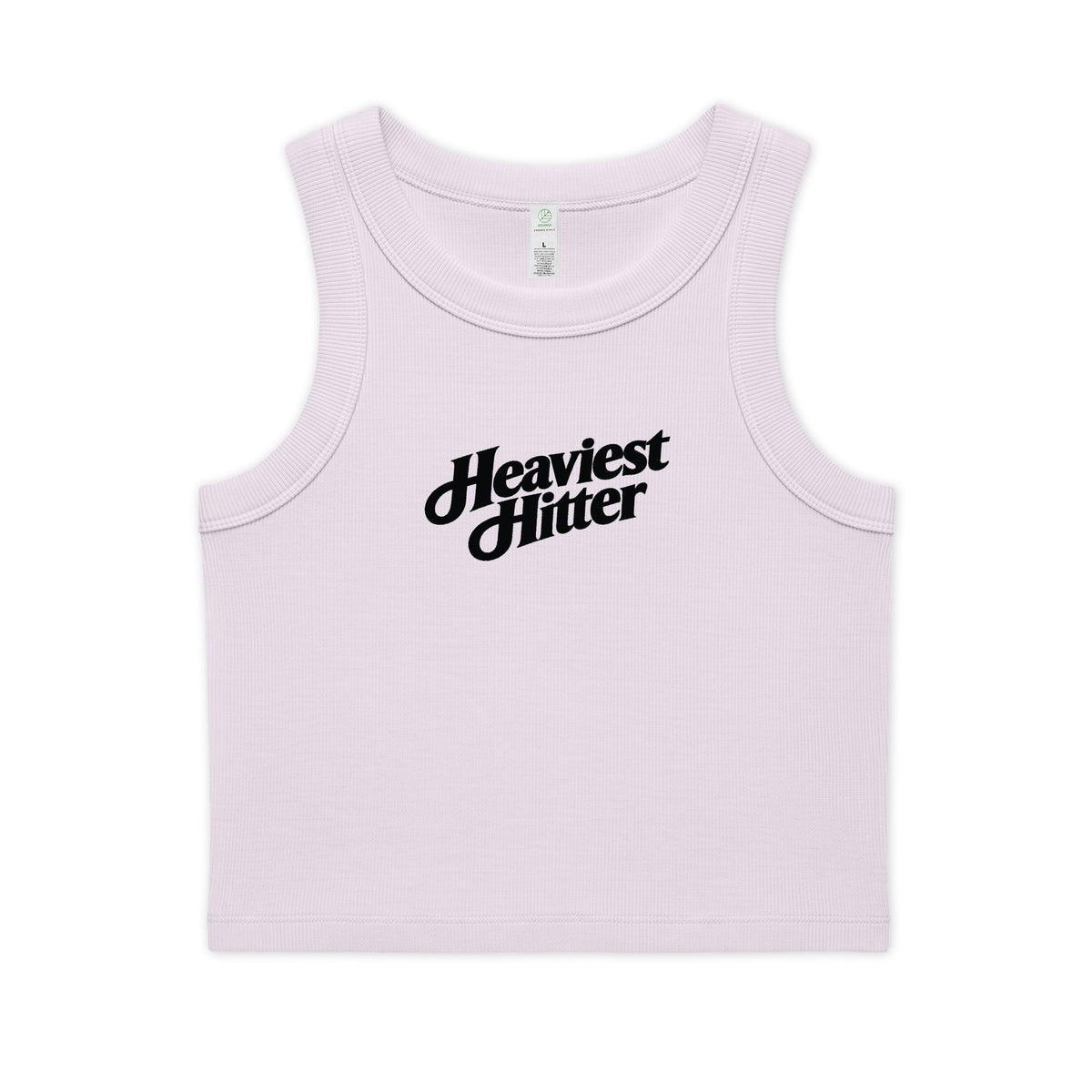 Heaviest Hitter Crop Tank — Women's Organic Ribbed Tank Top
