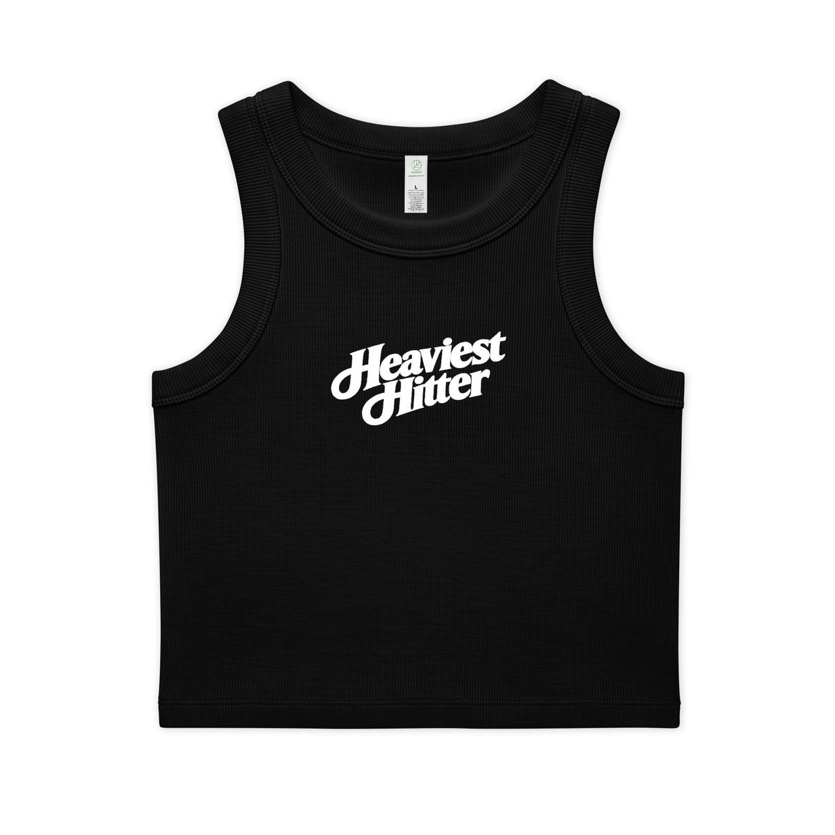 Heaviest Hitter Crop Tank — Women's Organic Ribbed Tank Top