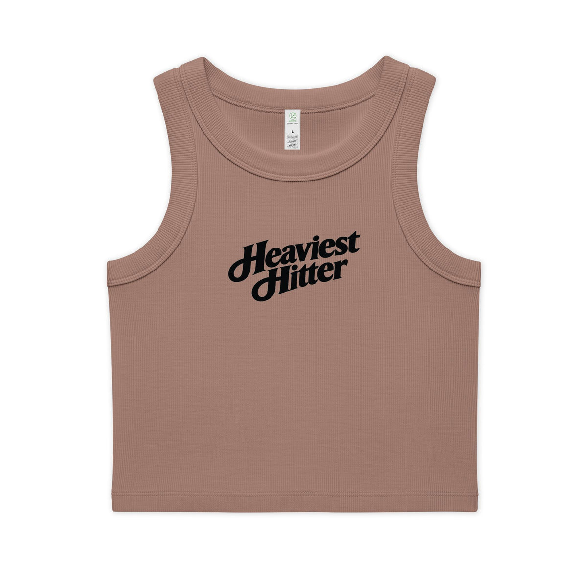 Heaviest Hitter Crop Tank — Women's Organic Ribbed Tank Top