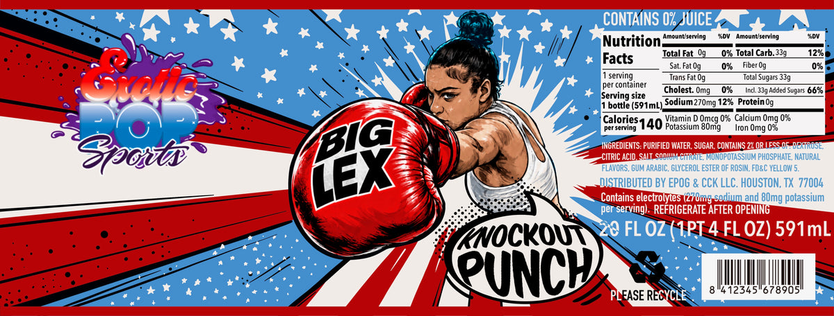 Big Lex Knockout Punch Collectible Sports Drink – 20 fl oz